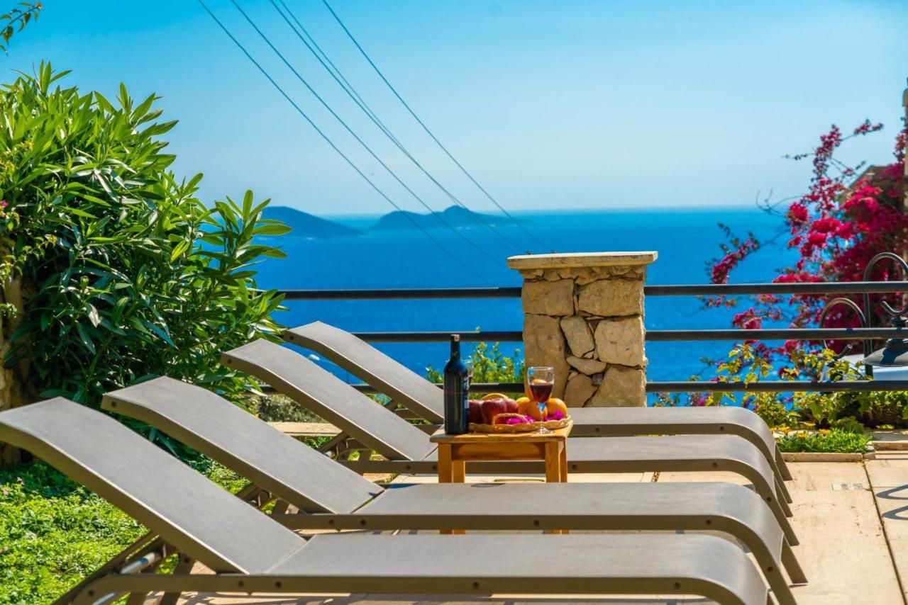 Azure Apartment With Sea View In Kalkan Kültér fotó
