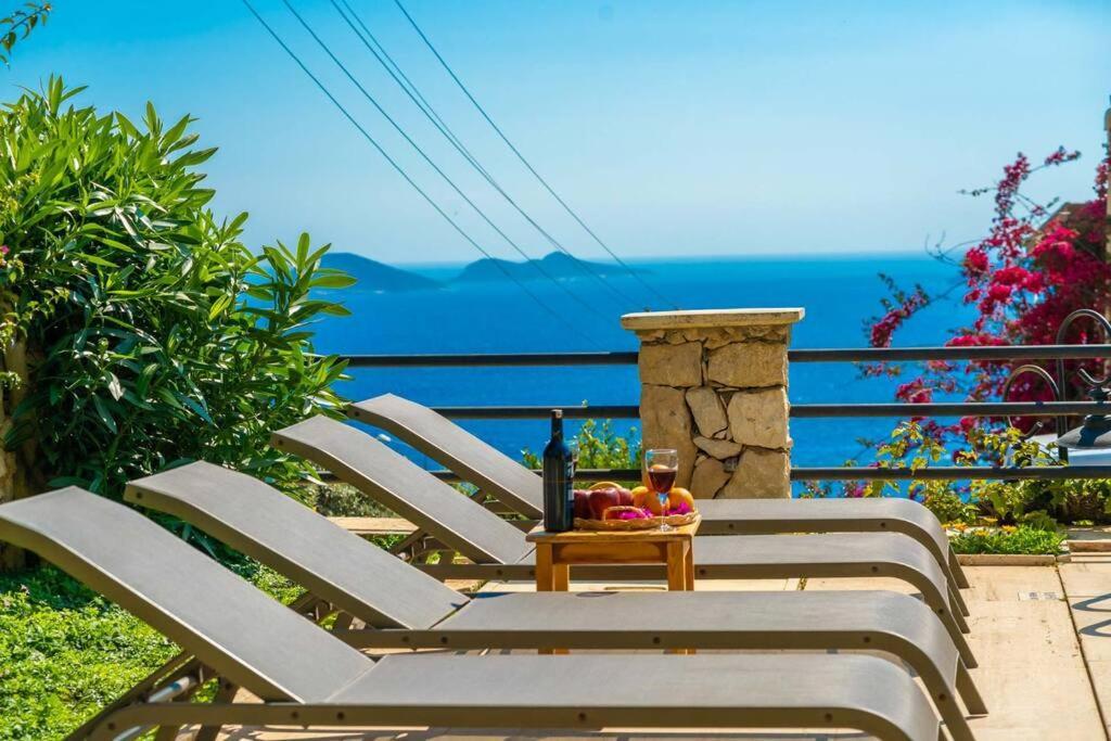 Azure Apartment With Sea View In Kalkan Kültér fotó